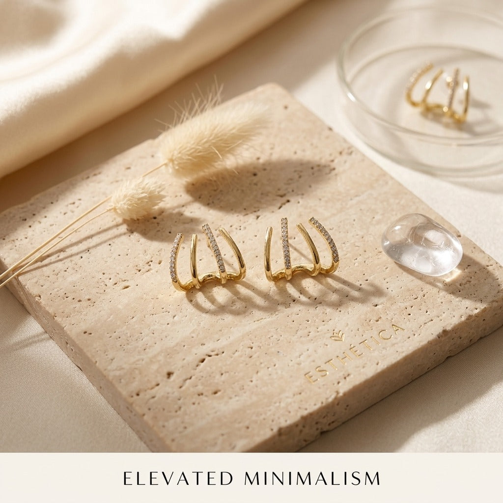 Elegant Gold Crystal Statement Earrings for Women | Sparkling Party & Occasion Wear Jewellery
